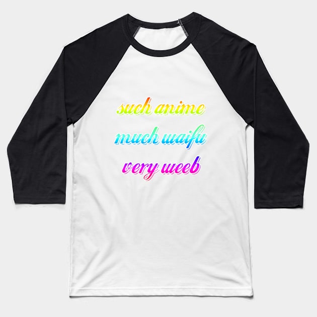 such anime much waifu very weeb shirt Baseball T-Shirt by emiliaboss